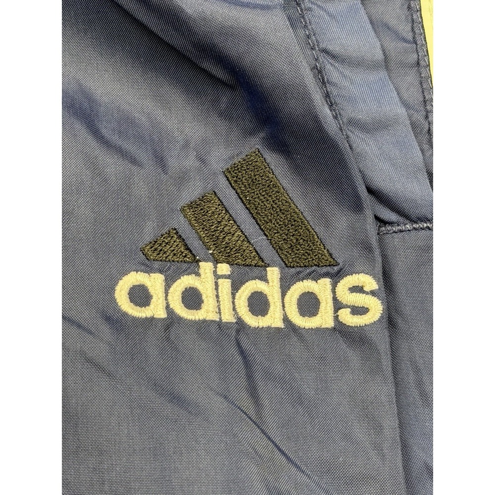 Vintage Y2K Adidas 3 Stripe Windbreaker Track Pants Blue Large with Zip Ankles - Picture 4 of 12